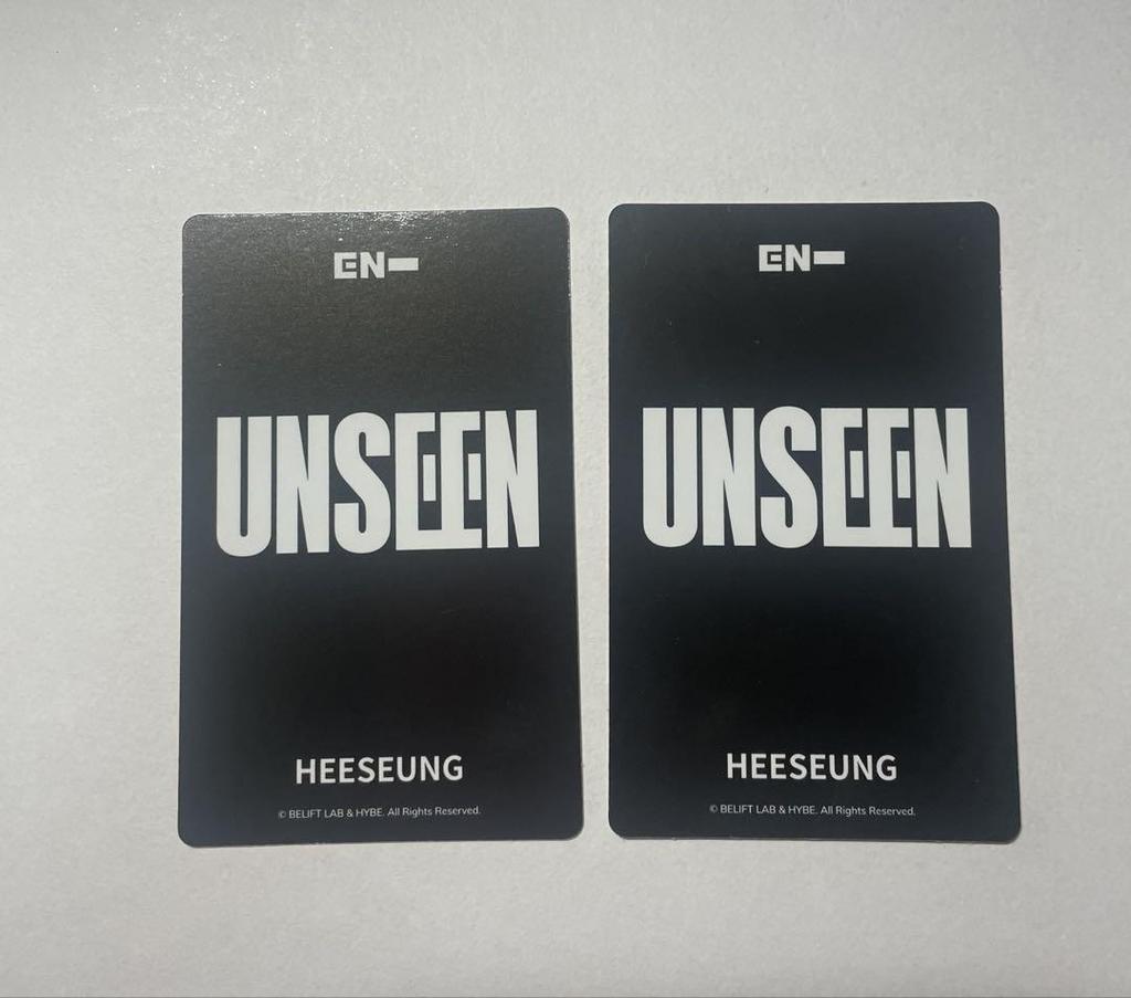 [Б/У] ENHYPEN UNSEEN Хисын HEESEUNG фотокарточка