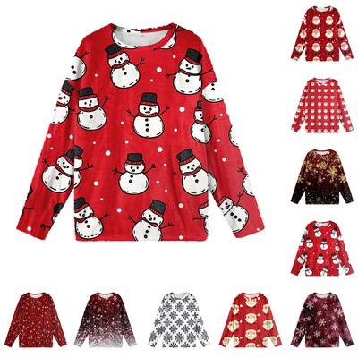 Женская мода осень-зима с принтом, длинные рукава, женские пижамы, топы