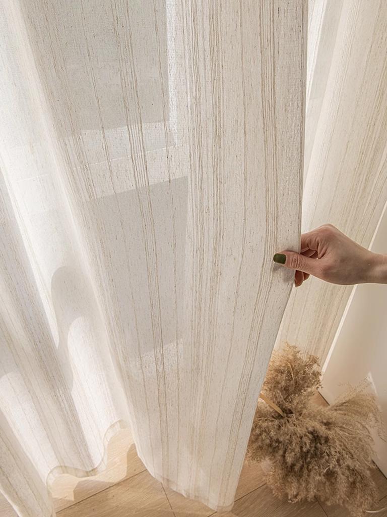 Hot Sale linen curtains for the living room Japanese shading Grommets/Rod Pocket ect Tab Faux Linen Curtains Window Curtains