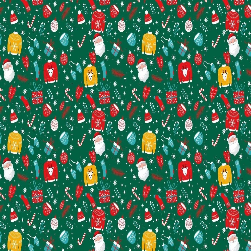 Xmas Tree Gift Packaging Papers Santa Claus Wall Decor Stickers Party Celebration