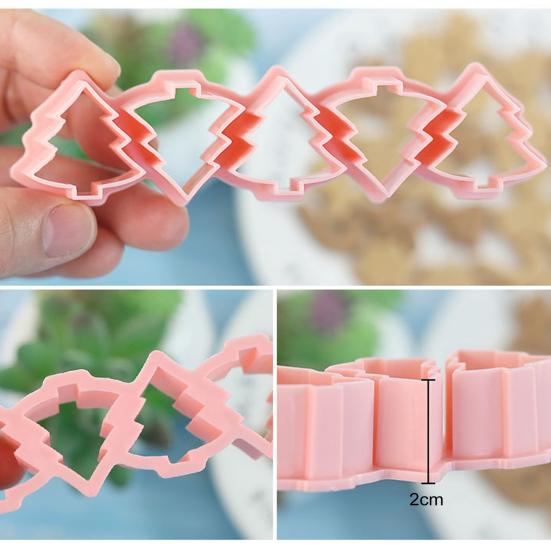 6 шт. Рождественские формочки для печенья Мини 3D штампы для выпечки DIY пресс-формы для пряников