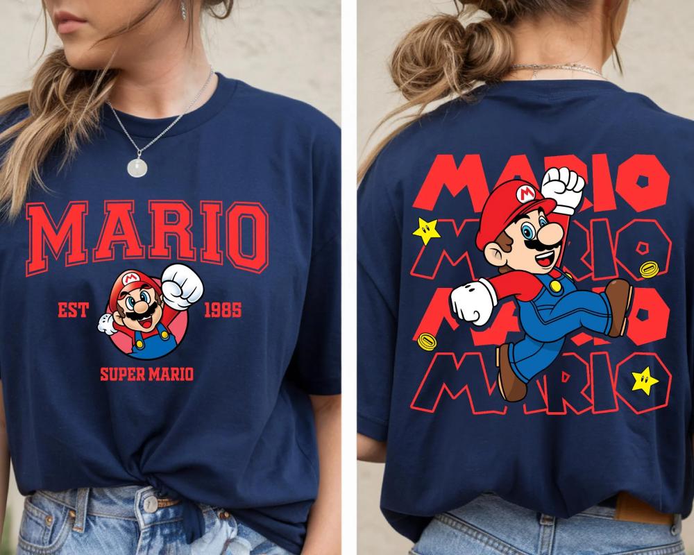 Футболка из серии Super Mario для мужчин и женщин, новая, летняя, хлопковая, стиль Y2K, модная, повседневная, оверсайз, с коротким рукавом, одежда для стритвира