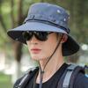 Men's Sun Hat with Large Brim, Outdoor Breathable Sun Hats Summer Fishing Hat, Foldable Fisherman Hat