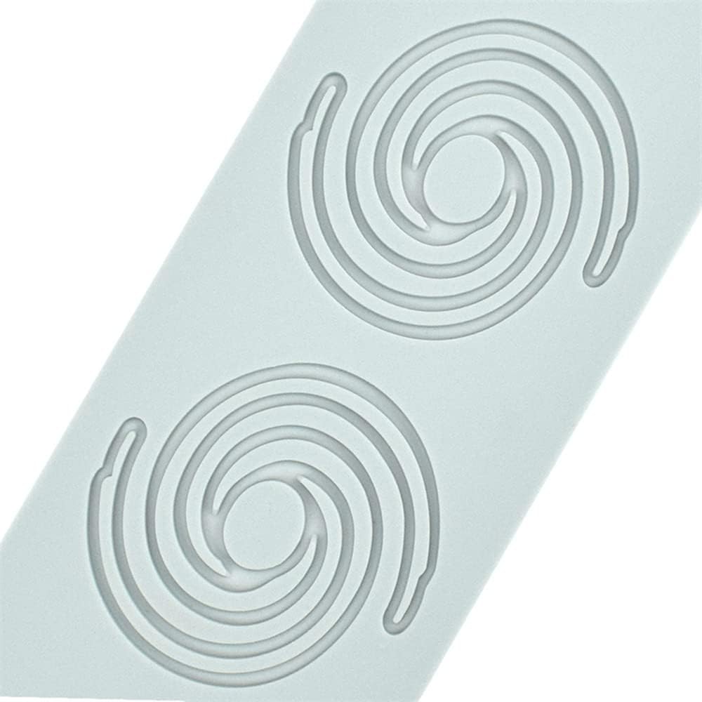 Форма с геометрическим узором, 3D полая спиральная форма, силиконовая форма для мастики, свечей для украшения тортов, кексов, продуктов питания (F_12x3.28x0.08дюйм)