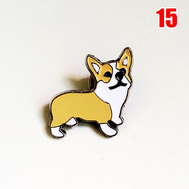 1PC Cartoon Pendant Dog Jewelry Dogs Brooches Pins Dachshunds Corgi Badge Decorated Cute Brooches