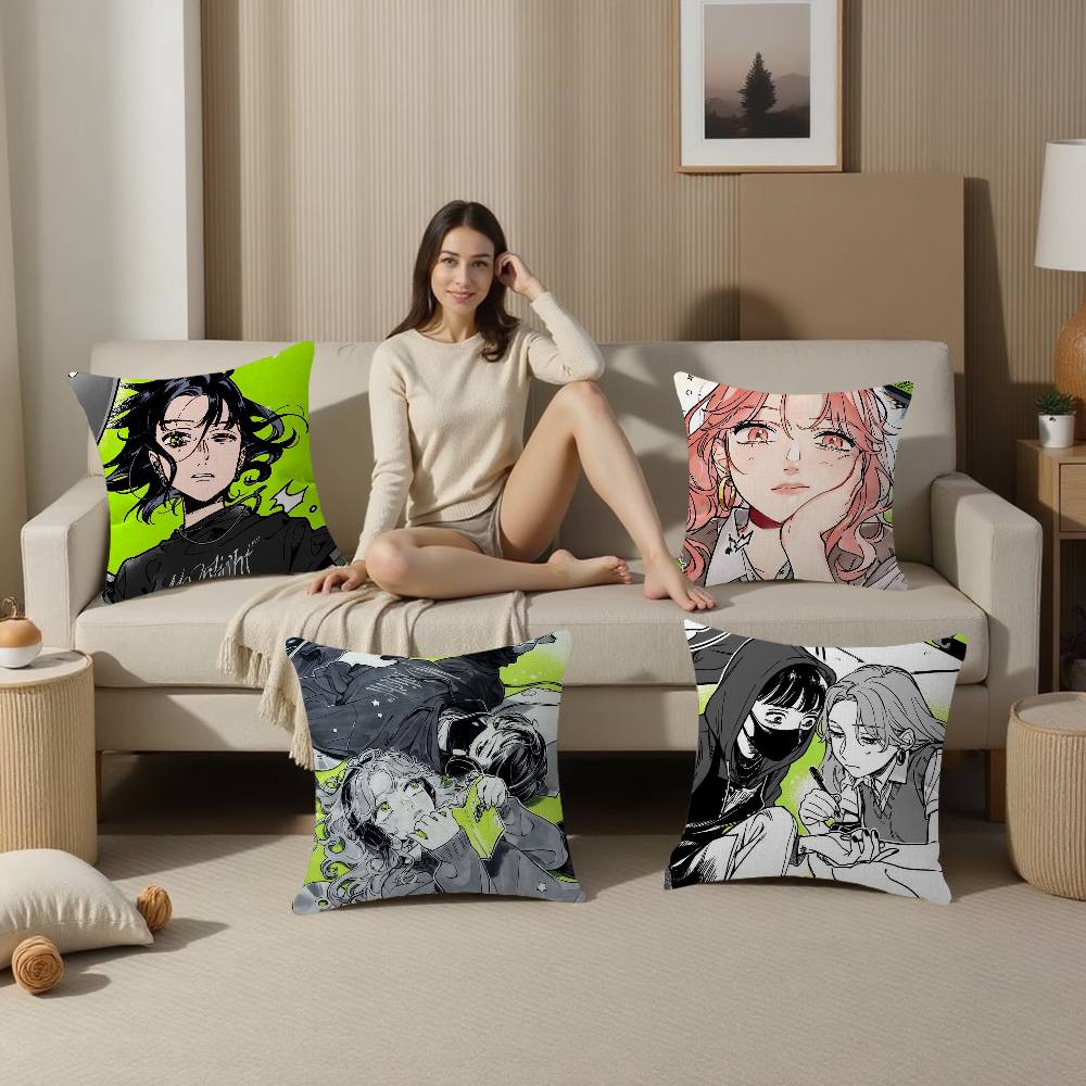 Anime The Guy She Was Interested in Wasnt A Guy At All Pillow Anime Pillow Sofa Bed Head Pillow Cover Cushion Cover