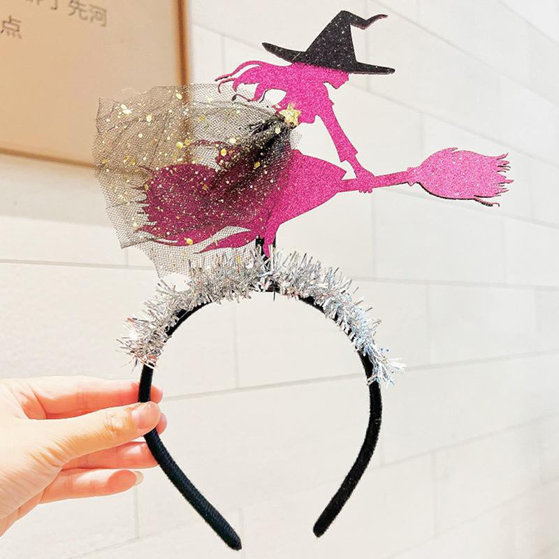 Хэллоуин наряды Cos смешная повязка на голову злой тыквенный призрак обруч для волос для женщин реквизит для фотосессий череп шляпа ведьмы головной убор