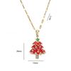Christmas Tree Bell Pendant Necklace for Women 2024 Fashion Jewelry