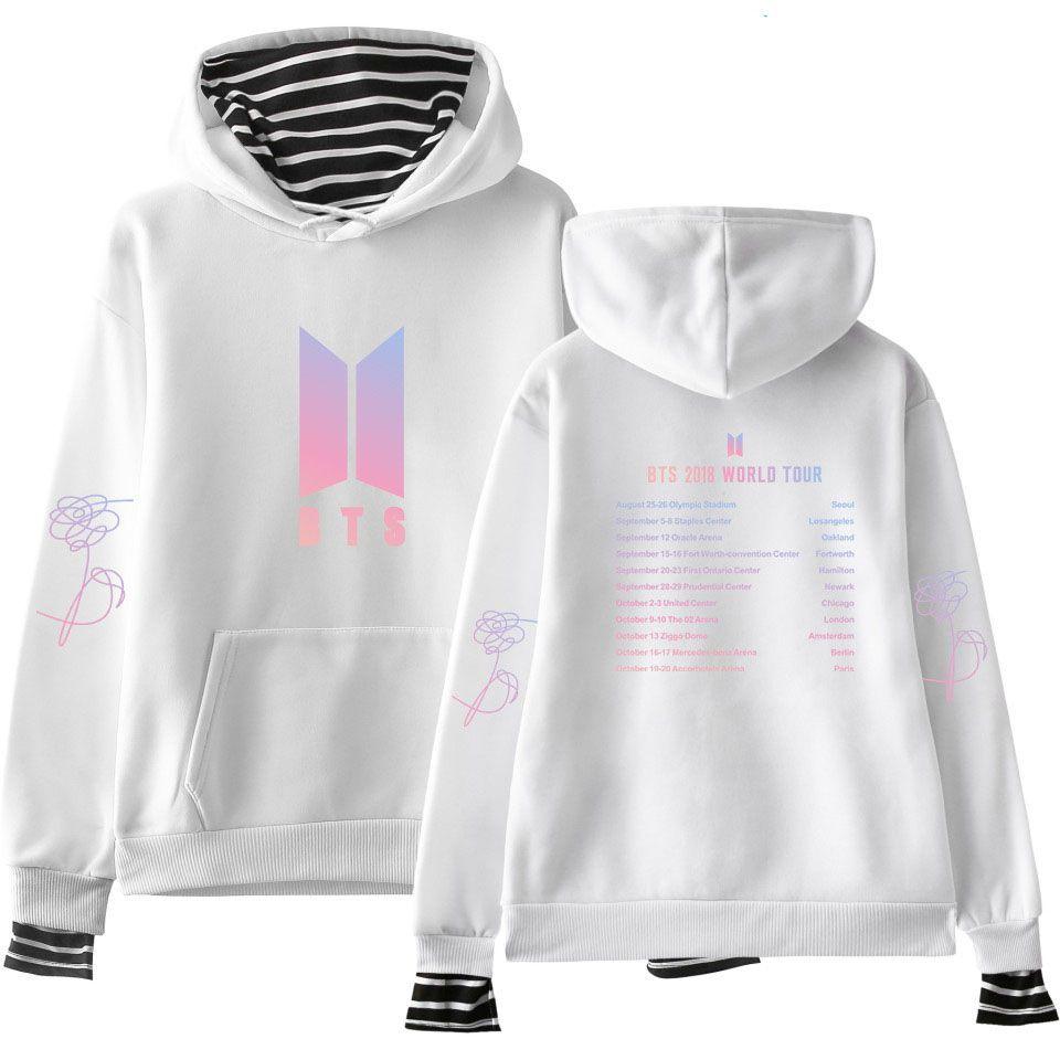 Kpop Love Yourself Bts Bangtan Boys Толстовка Худи Карманный Свитер Унисекс