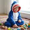 Piżama Onesie Kigurumi Kostium Przebranie Granatowy Rekin Dzieci 135-145Cm