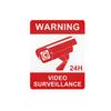 LYKX Предупреждающие наклейки Наклейка-декаль Знак Предупреждение Видеонаблюдение Камера безопасности Сигнализация Водонепроницаемая Матовая текстура Лента ПВХ-наклейка,19x15см