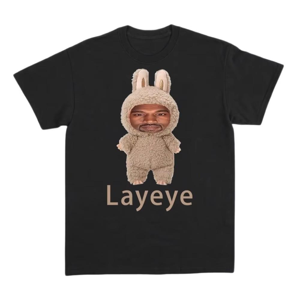Kanye Wests Layeye Tshirt Harajuku Style Unisex and Unisex Summer Fashion Tshirt Printed Short Sleeved Loose Unisex Tshirt Top