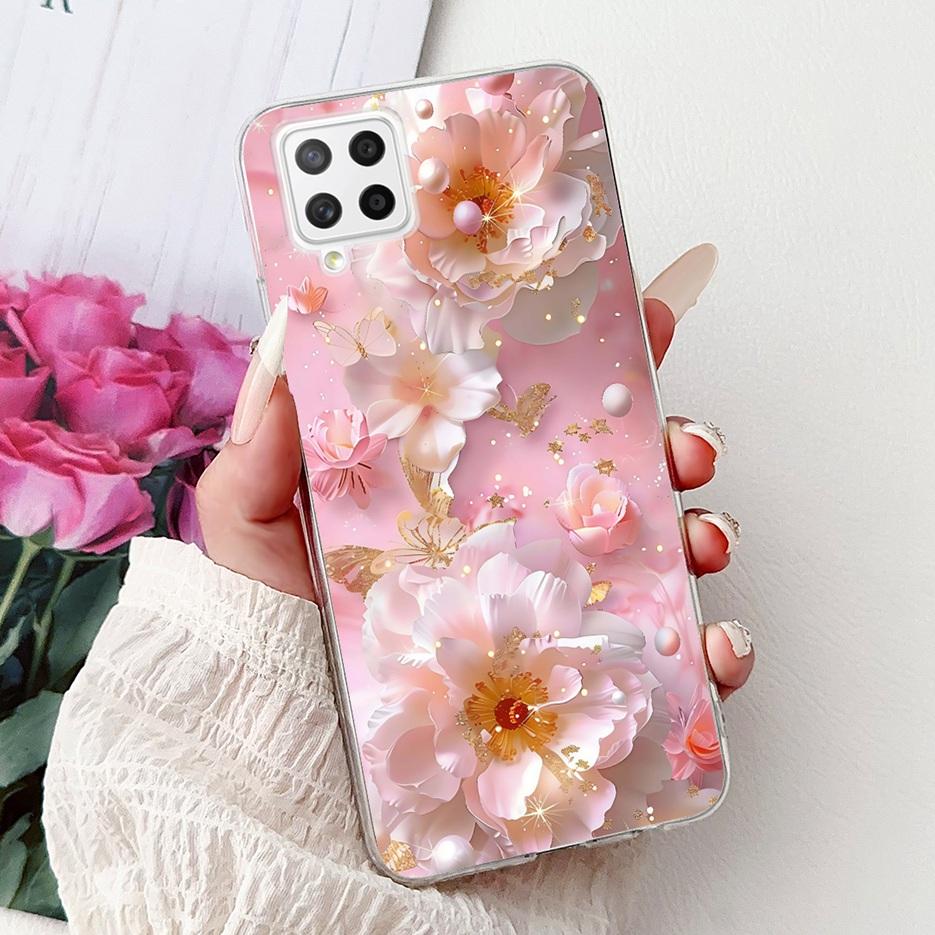 Чехол для Samsung Galaxy A22 4G Цветы Расписной Чехол Мягкий Тонкий Чехол для Телефона Для Samsung A22 A 22 Galaxy A42 5G Чехлы Сумки
