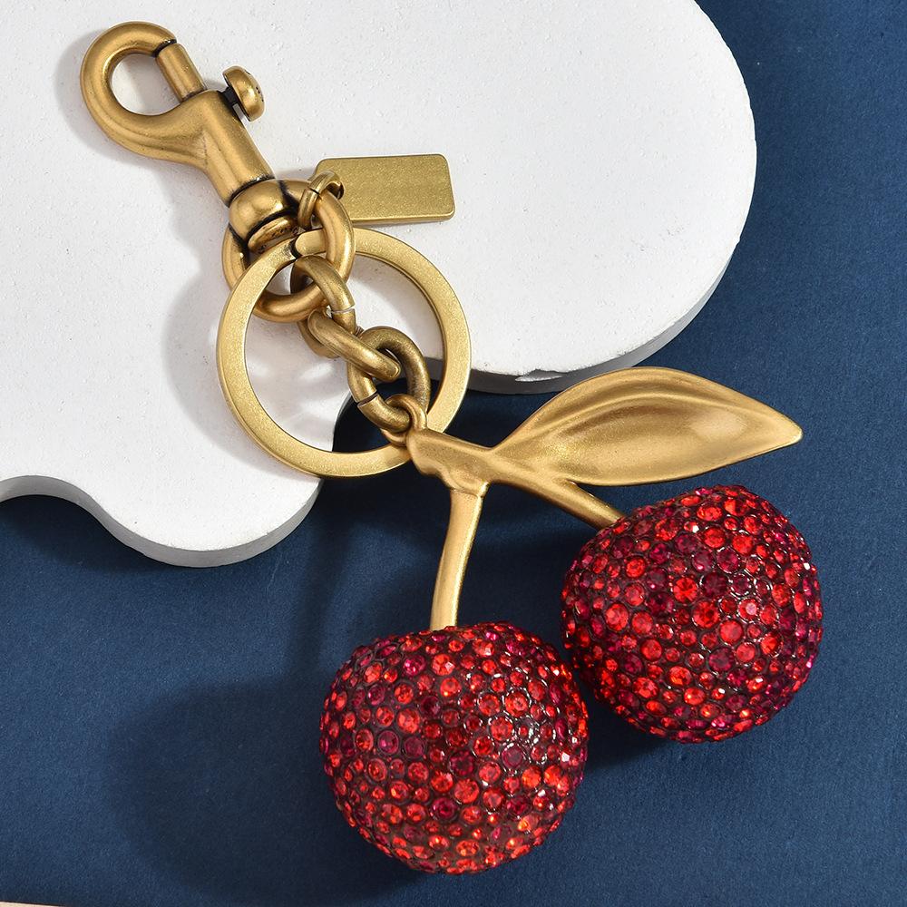 Accessories Full Diamond Cherry Bag Keychain Fruit Cherry Fashion Pendant