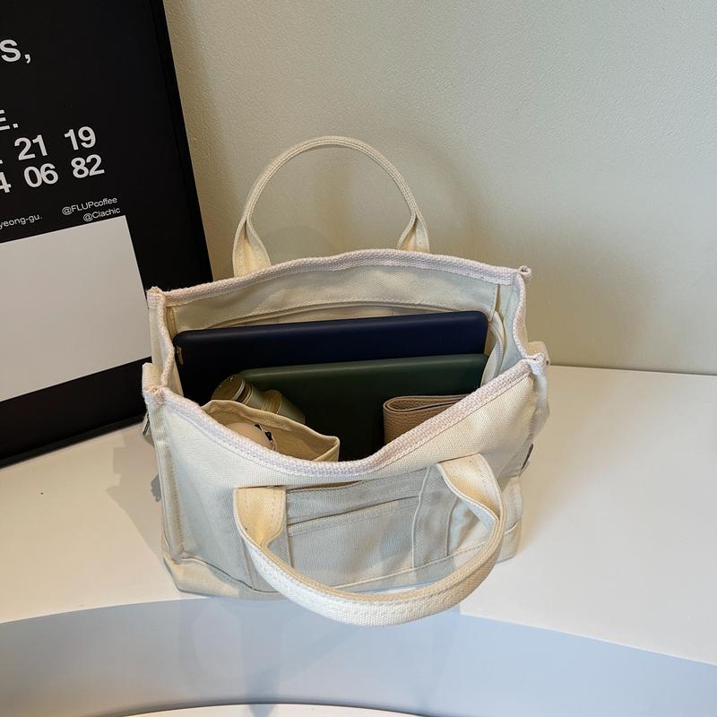 Женские сумки через плечо, холщовые однотонные повседневные сумки-тоут, женские сумки-мессенджеры, брендовые дизайнерские сумки Simplicity Girl'S