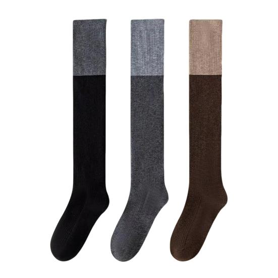Women Thigh High Socks Over The Knee Wool Knit Warm Socks Thick Thermal Long Boot Stockings Autumn Winter Leg Warmer