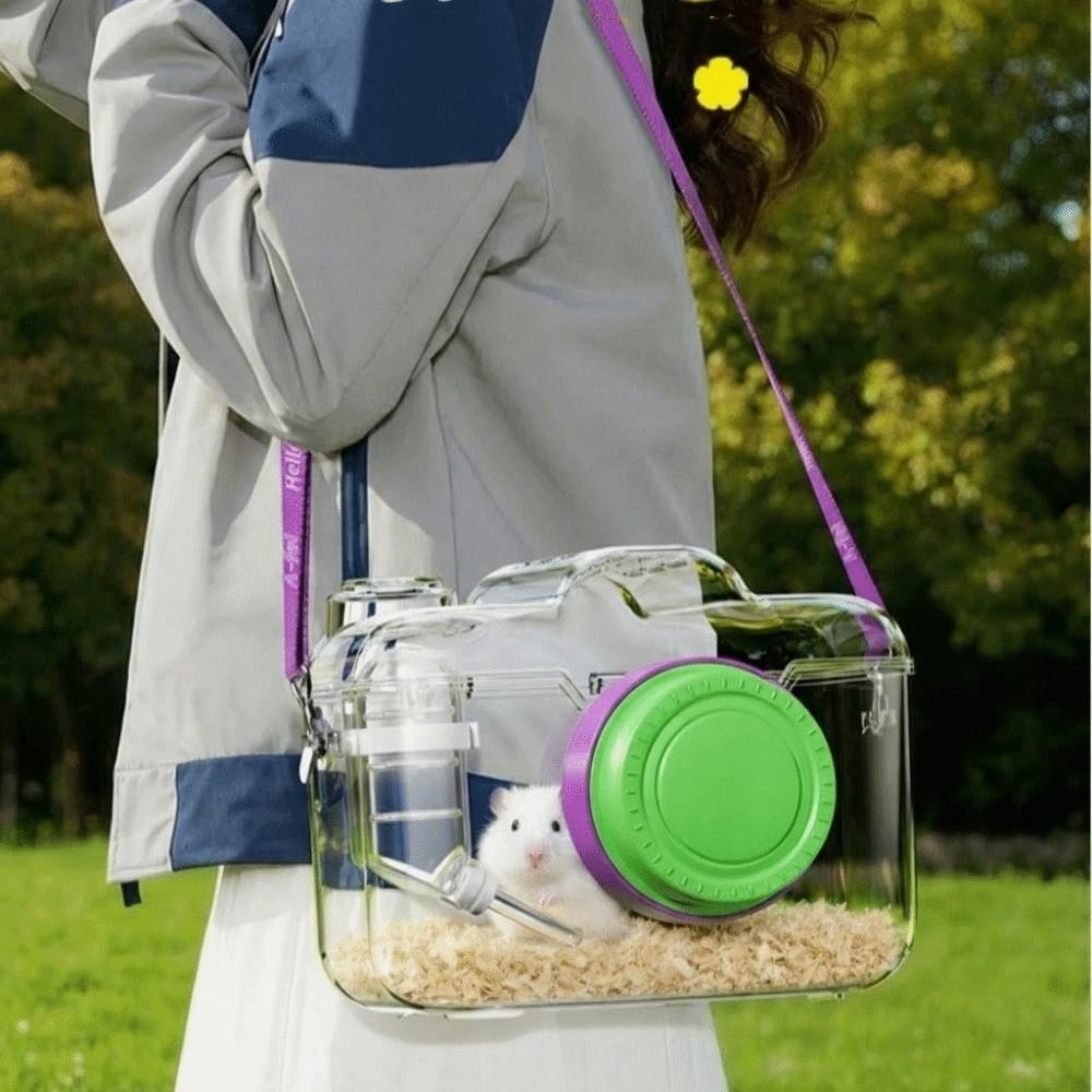 Transparent Pet Outgoing Cage Ventilated Hamster Carry Bag Pet transfer bag  Spring Outing