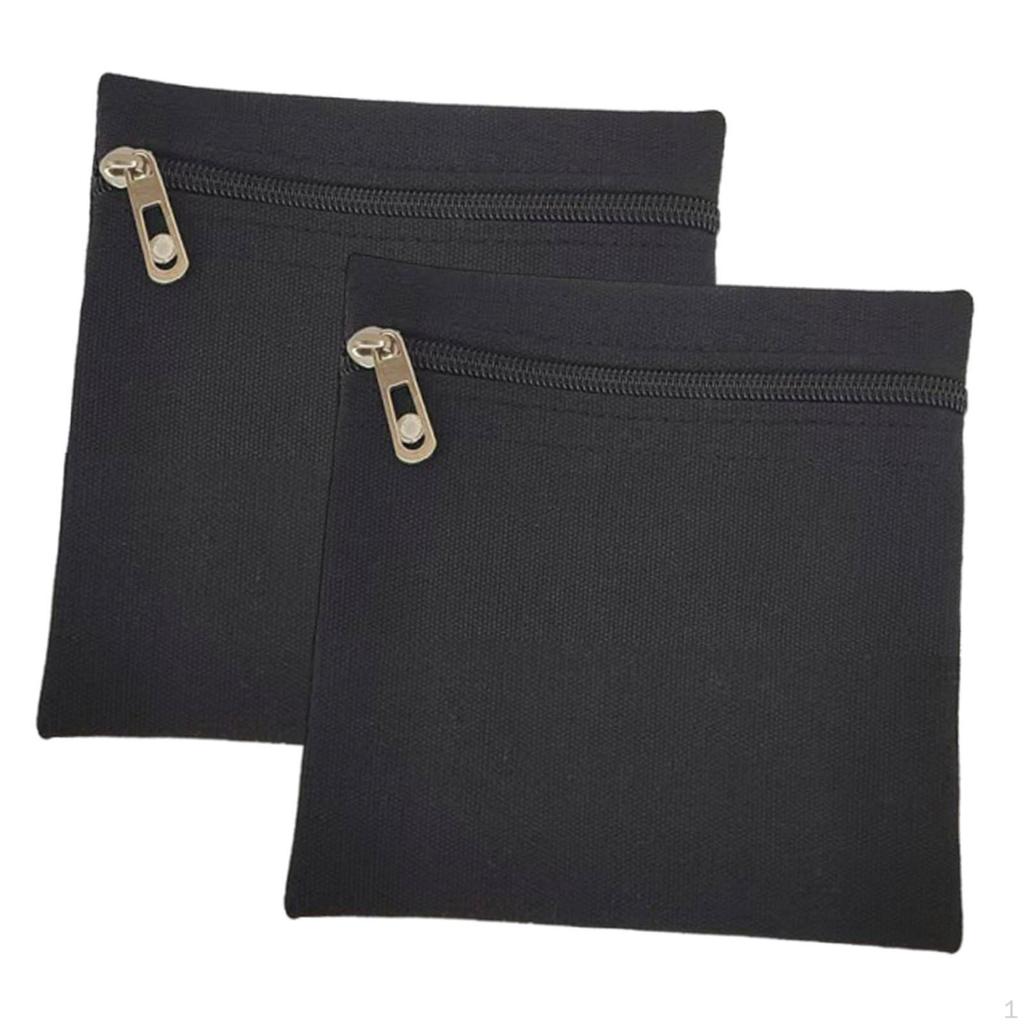 2 Pieces Sew in Pocket with Zipper Clothes Inner Pockets Easy Installation Coat Inside Small