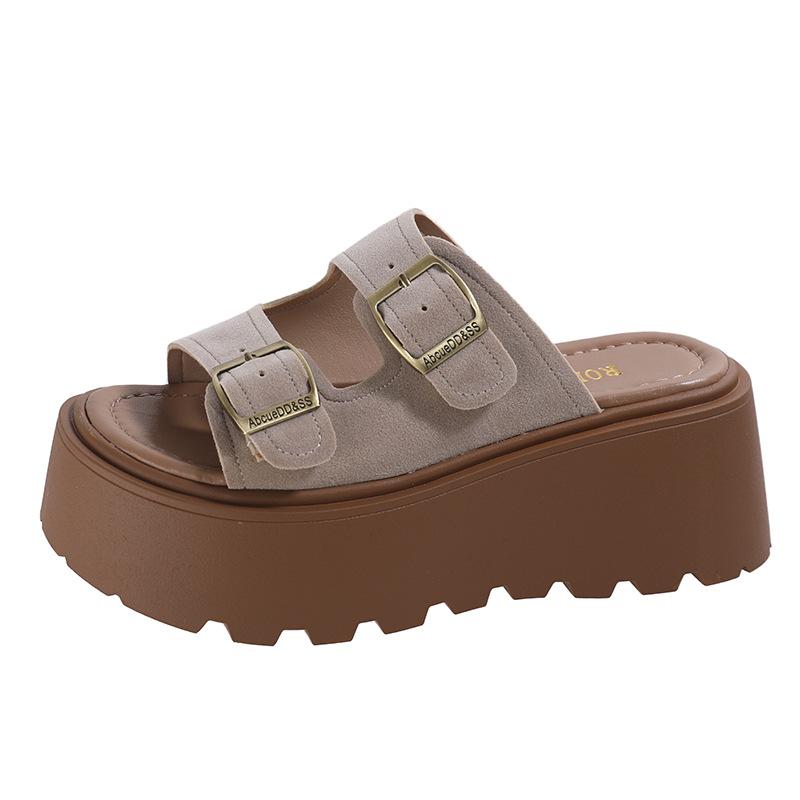 Muffin Thick-soled Cool Slippers Women's Summer Wear New Small Beach Heel Sandals