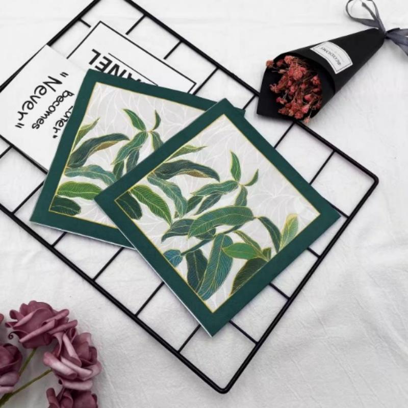 20 шт./упак. 33*33 см 2-слойные одноразовые салфетки для вечеринок с цветочным узором