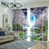 3D Moon Flower Swan Tree River Forest Natural View Window Curtain For Living Room Kids Bedroom Bathroom Kicthen Door Home Decor2