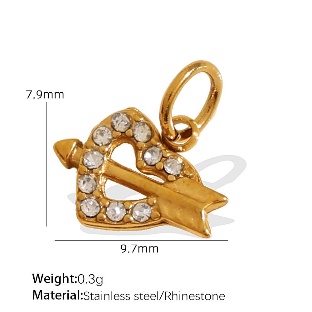 Exquisite Diy Diverse Diamond Pendant Accessories Stainless Steel Gold Plated Versatile Pendant Collection