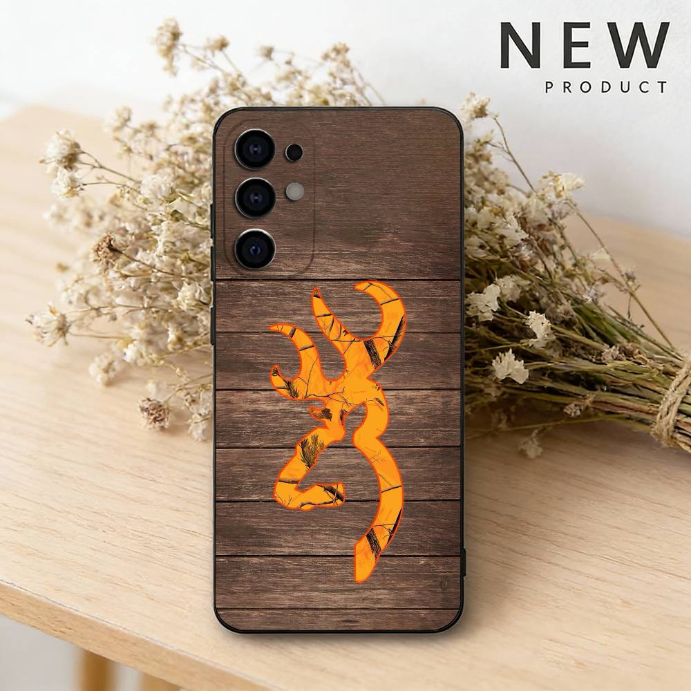 B-browning phone Case For Samsung S26,25,24,21,22,23,30,20,Ultra,Plus,Fe,Lite Black Soft Cover