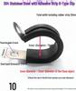 Stainless Steel R-Type Clamp with Rubber Strip for Pipes and Wires, 6.4mm Hole