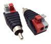 Haokiang Speaker Phono RCA Male to 2 Screw Terminal Strip Аудио Видео Пружинный Пресс Тип Balam Соединительный Адаптер 2 шт.