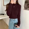 Супер девчачий корейский свитер с полувысоким воротом - Стильный, мягкий топ с длинным рукавом