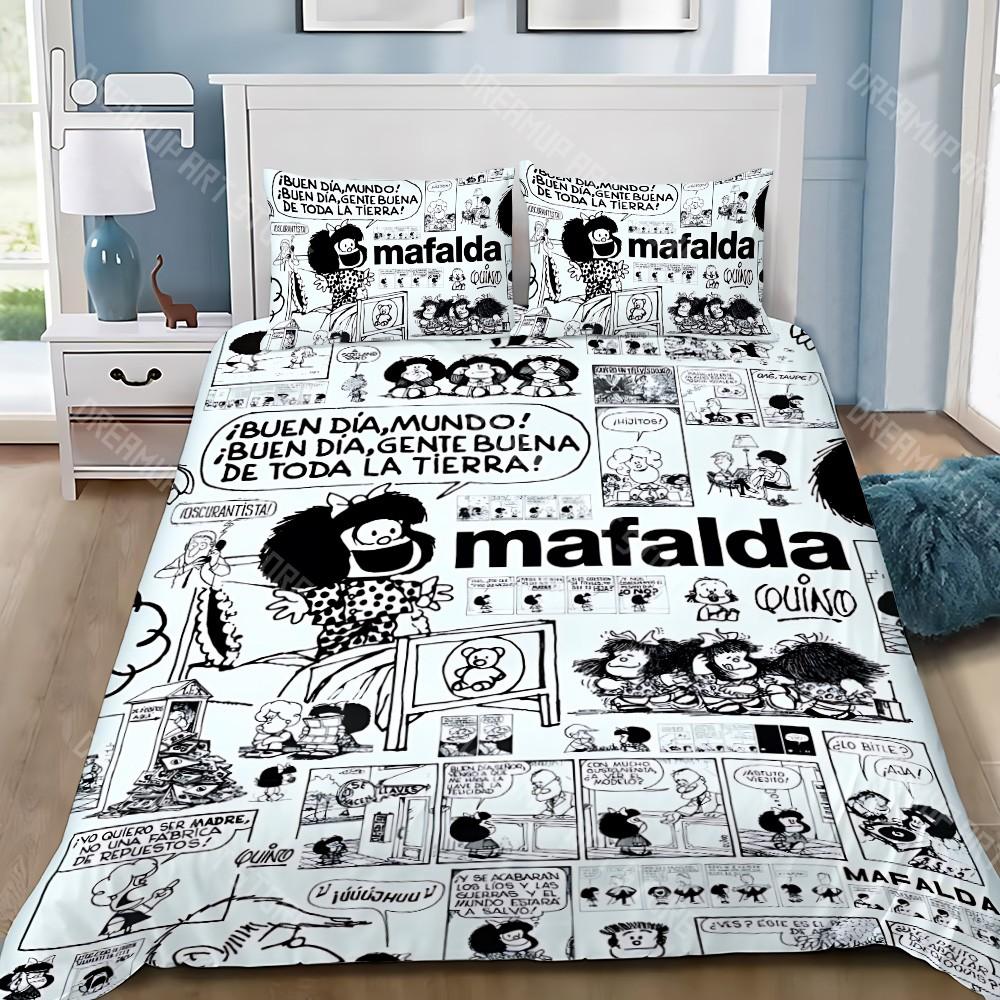 Мультяшный пододеяльник наволочка комплект постельного белья взрослый мальчик М-Мафальда девочка украшение для спальни детский подарок односпальный двуспальный большой размер