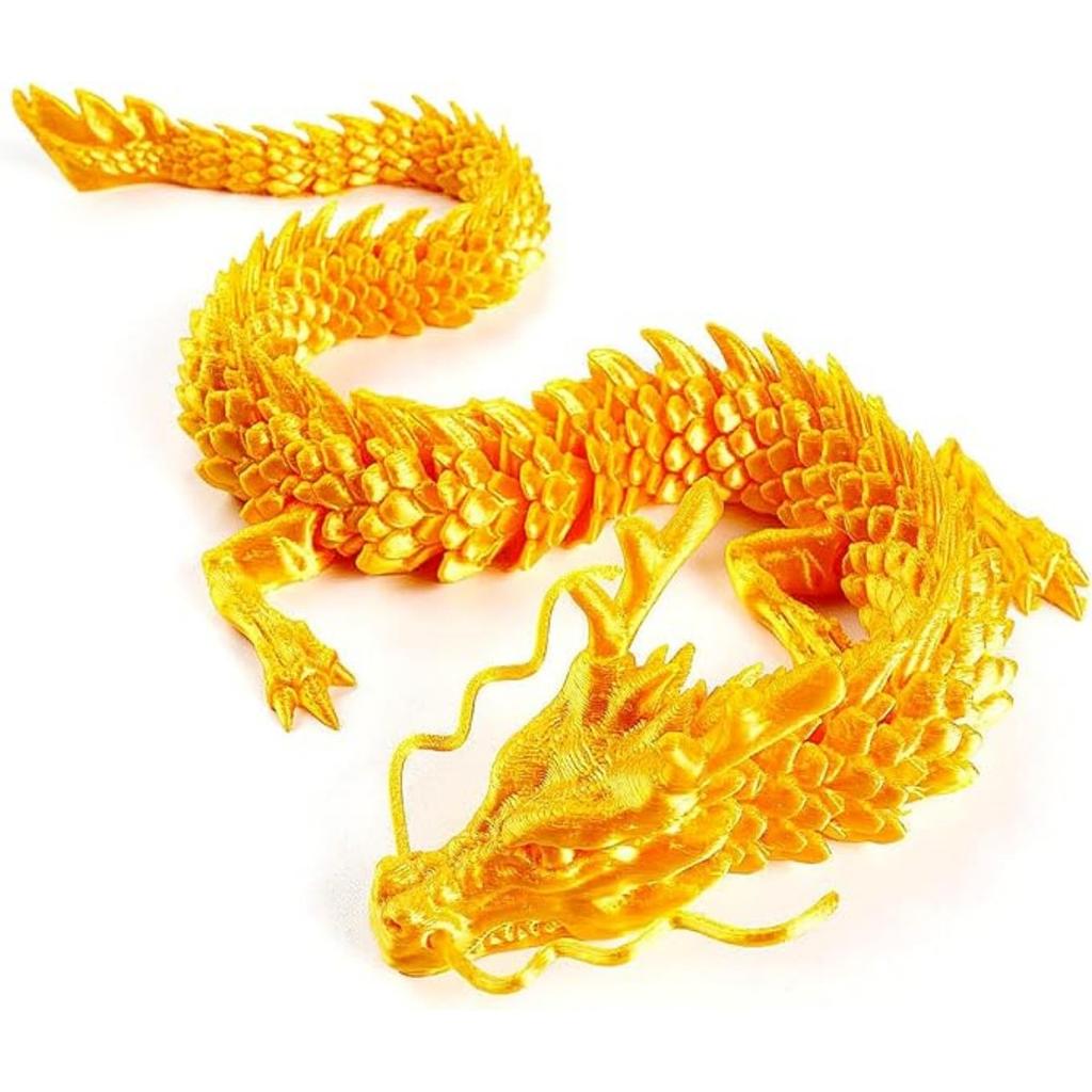 Потрясающе Реалистичная Кристальная Фигурка Дракона Подарки 3D Печатный Дракон - Подвижная и Позируемая Игрушка для Украшения Автомобиля
