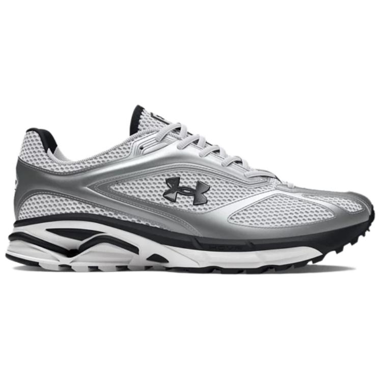Under Armour Apparition Metallic Silver Black Men Sneakers White 3027595-106
