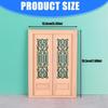 Miniature Unfinished Wooden Double Hinged Door For DIY Dollhouses Accessories 1/12 Scale Model Building Safe For Kids