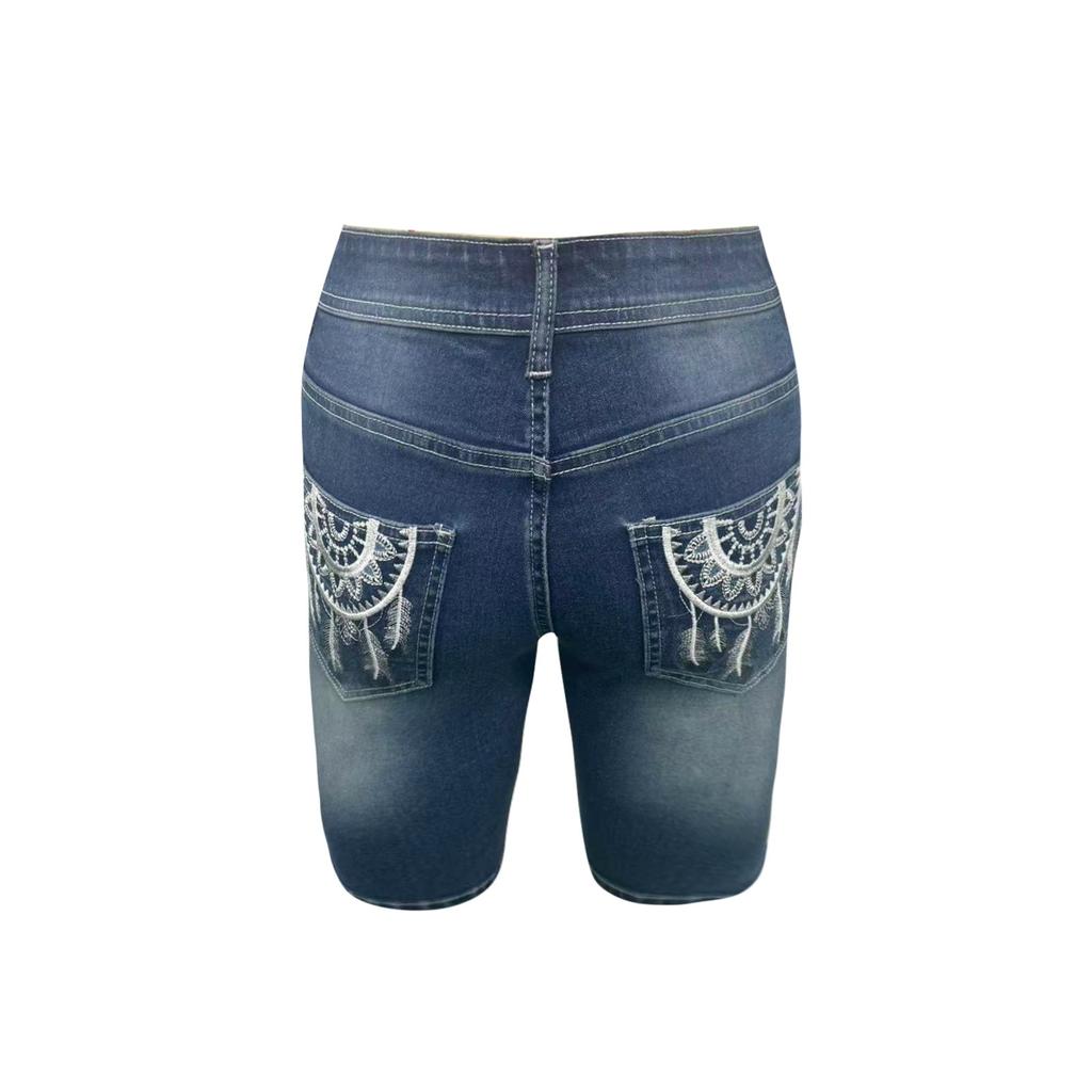 Женские джинсовые классические универсальные модные шорты с высокой талией