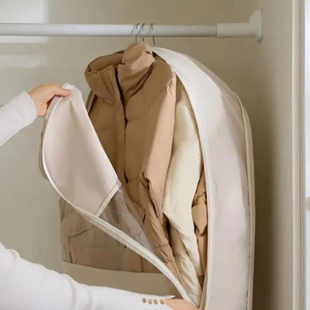 Компактный чехол для одежды с компрессионной молнией для развешивания одежды, органайзеры для шкафа, пылезащитный чехол, чехол для одежды для пуховика