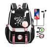 Anime Backpack Bags Demon Slayer Nezuko Kawaii Cartoon School Bag for Adults Large Capacity Manga To Travel Daily Girls Bookbags