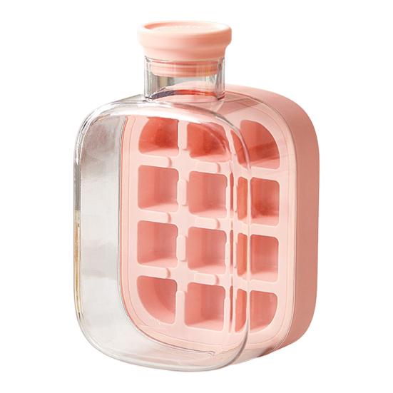 Лоток для льда с крышкой, эффективная форма для приготовления льда для морозильника, легкое извлечение, бесконтактная заливка кубиков льда для напитков, кофе, коктейлей