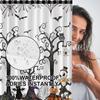Vintage Halloween Shower Curtain Spooky Shower Curtain, Waterproof Halloween Bathroom Curtain Decor Shower Curtains for Bathro