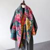 Warm Cashmere Scarf Women Shawl Floral Print New Wraps Luxury Thick Blanket Winter Bufanda Pashmina Female Travel Poncho Stoles
