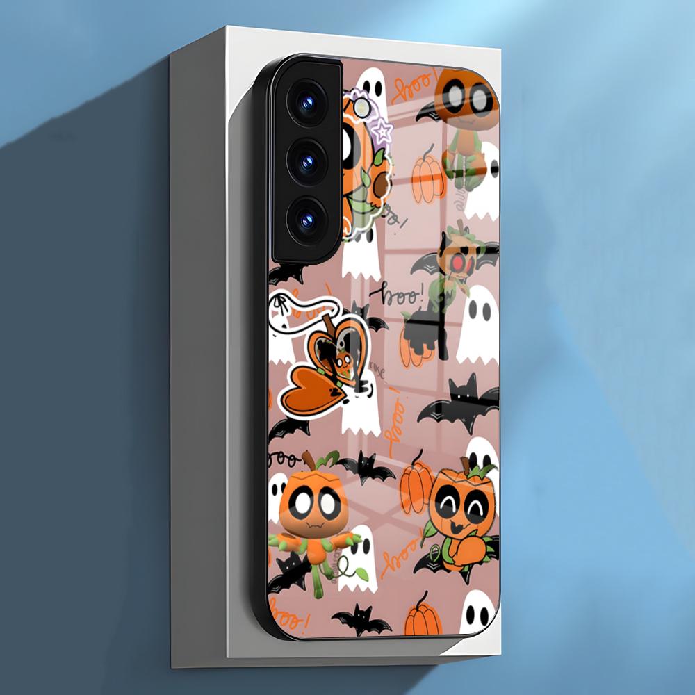 Чехол для телефона Gourdy D-Dandys W-World для Samsung S26 S25 S24 FE S23 S22 S21 Plus S20 Ultra Note20Ultra Черная стеклянная крышка