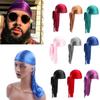 Men Women Elastic Pre-Tied Headwrap Cancer Head Scarf Silk Durag Bandana Pirate Hat Turban Hijab