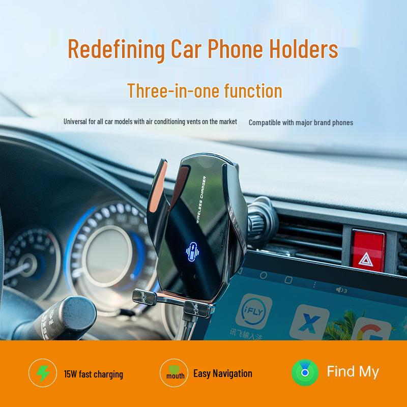 Apple Smart Wireless Charging Car Phone Holder & Locator/Navigator with Anti-Lost Feature