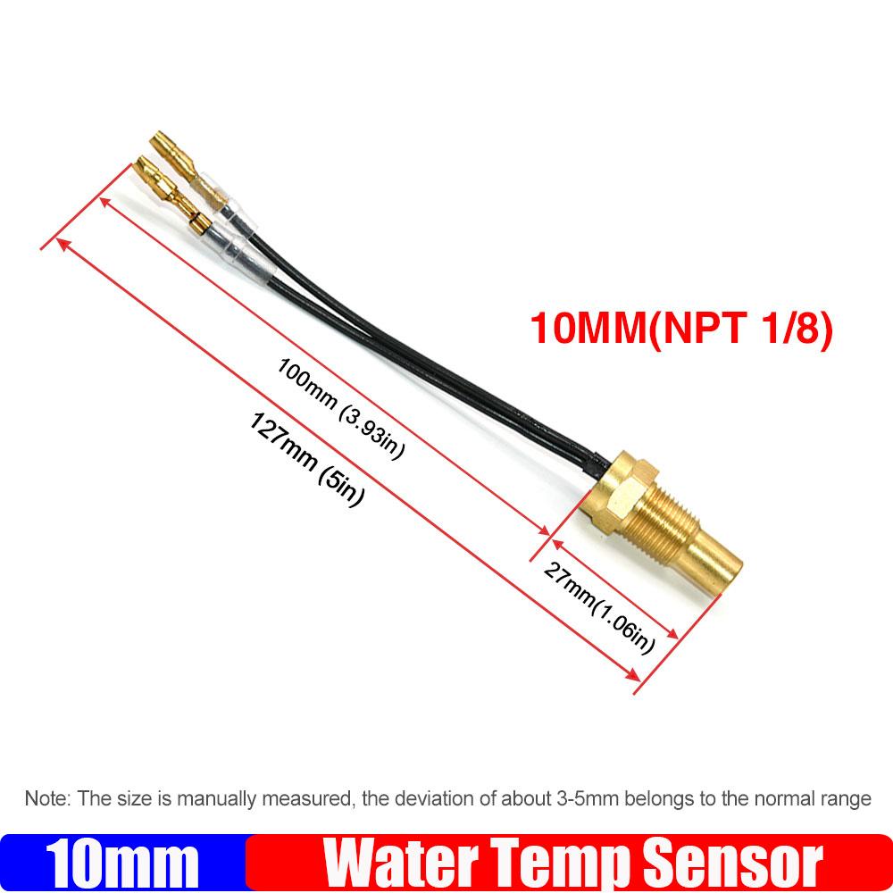 2" 52MM Dual Gauge 2 In 1 Water Level+Water Temperature Gauge with Alarm Water Level Sensor 0-190 ohm for Car Boat 12V24V custom