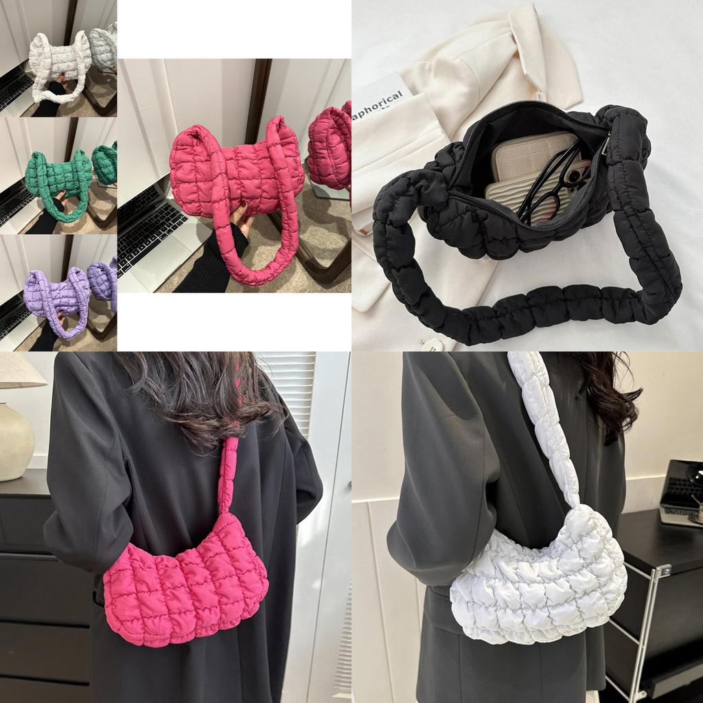 Chic 2023 Diamond Pleated Bubble Tote Bag Stylish Shoulder Crossbody Bag For Daily Use
