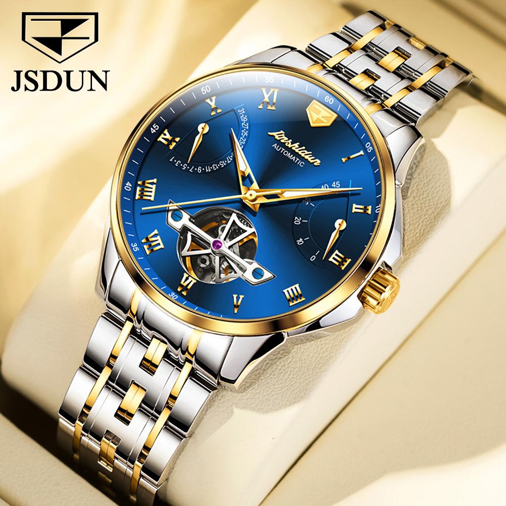 JINSHIDUN New Business and Leisure Men's Watch Multifunctional Automatic Mechanical Watch Tourbillon High-end Watch