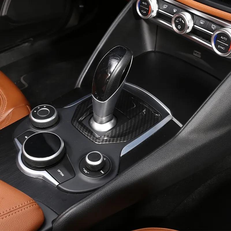 ABS автомобильный центр управления панелью переключения передач рамка, подходящая для Alfa Romeo Giulia Stelvio 2017-автомобильный интерьер