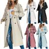 In Stock! 2025 Women's Winter Autumn Trench Coat Outerwear for Amazon Independent Station Cross-border Europe America