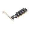 PCIE To U.2 Adapter Card PCIE X16 To 4 Port U.2 NVME SFF8643 SFF8639 PCIE Split Expansion Card with LED Indicator