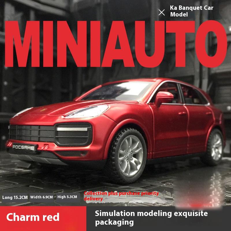 1:32 Porsche Cayenne Turbo Alloy Car Diecast Model Sound Light Miniature Car Model Decorative Trendy Ornaments For Friend Gift